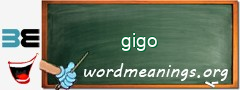 WordMeaning blackboard for gigo